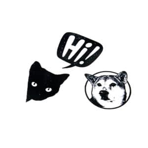 Dog cat rubber stamps
