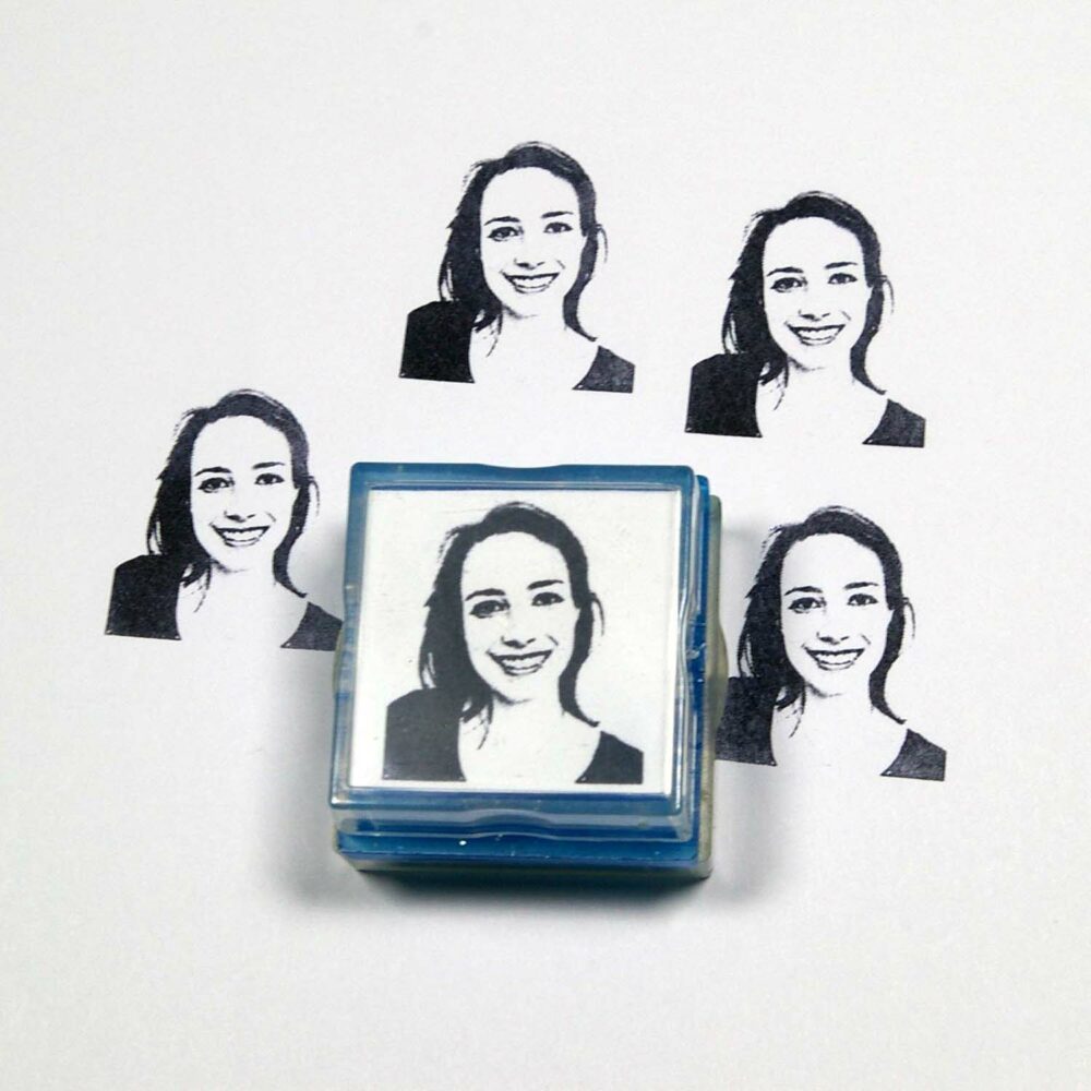 Custom rubber stamp square