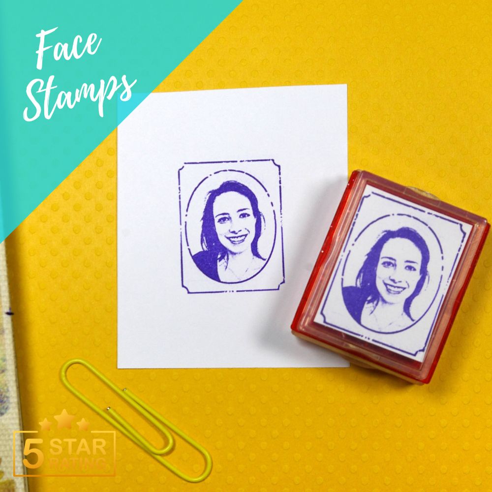 vintage rubber stamp with image