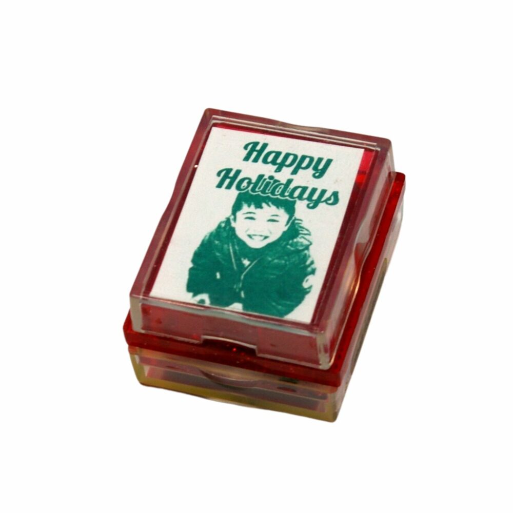 Happy Holidays Rubber Stamp from Photo