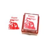 happy holidays rubber stamp