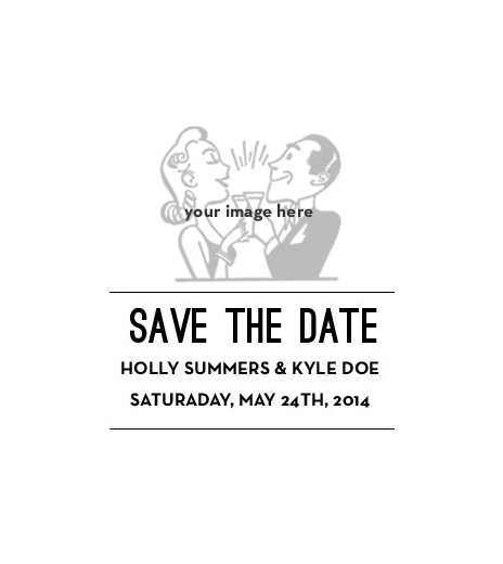 save the date rubber stamp