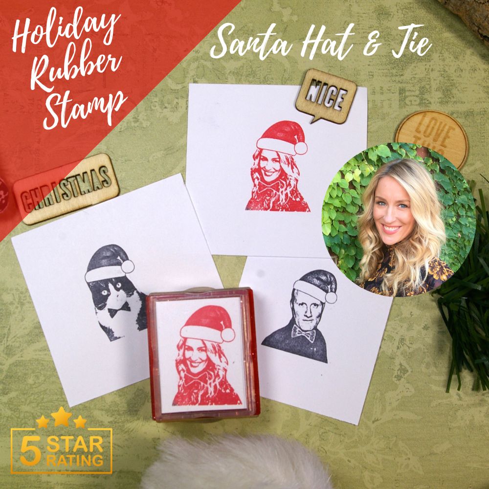Santa Hat Rubber Stamp