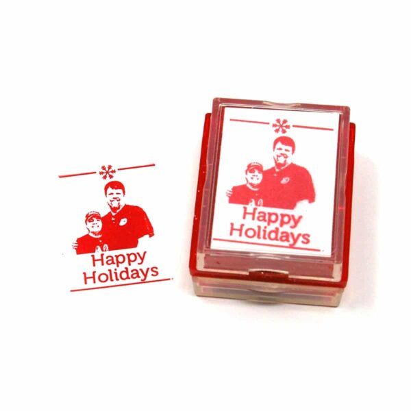 Custom Christmas Card Rubber Stamp