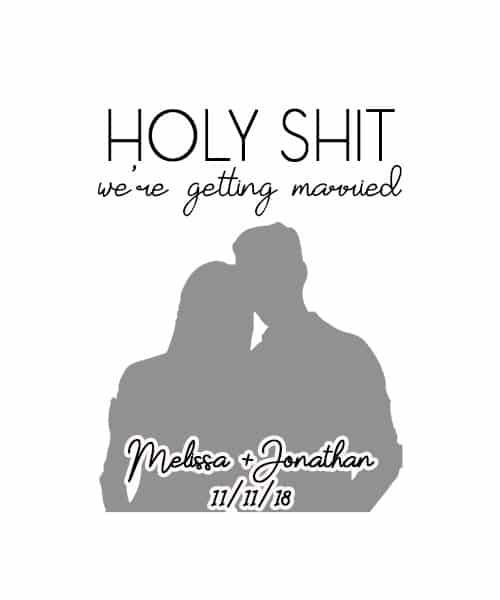 Holy Shit We're Getting Married Rubber Stamp