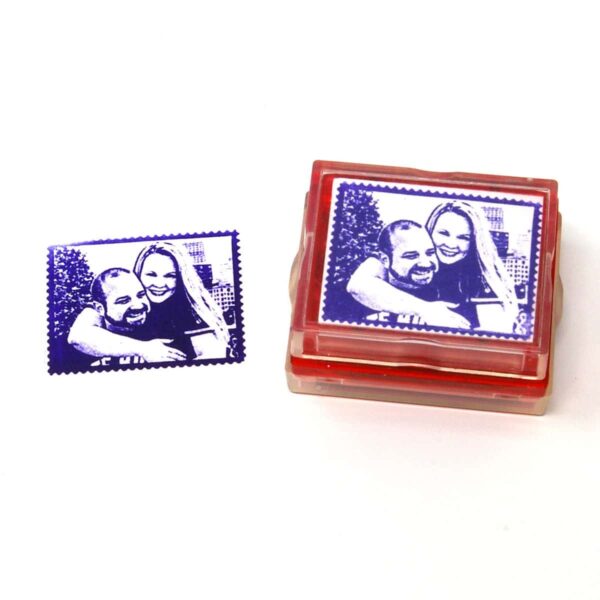 Postage rubber stamp