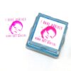 birth-announcement rubber stamps