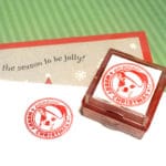 Christmas Card Rubber Stamp