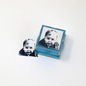 Baby photo rubber stamp