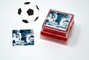 soccer rubber stamp