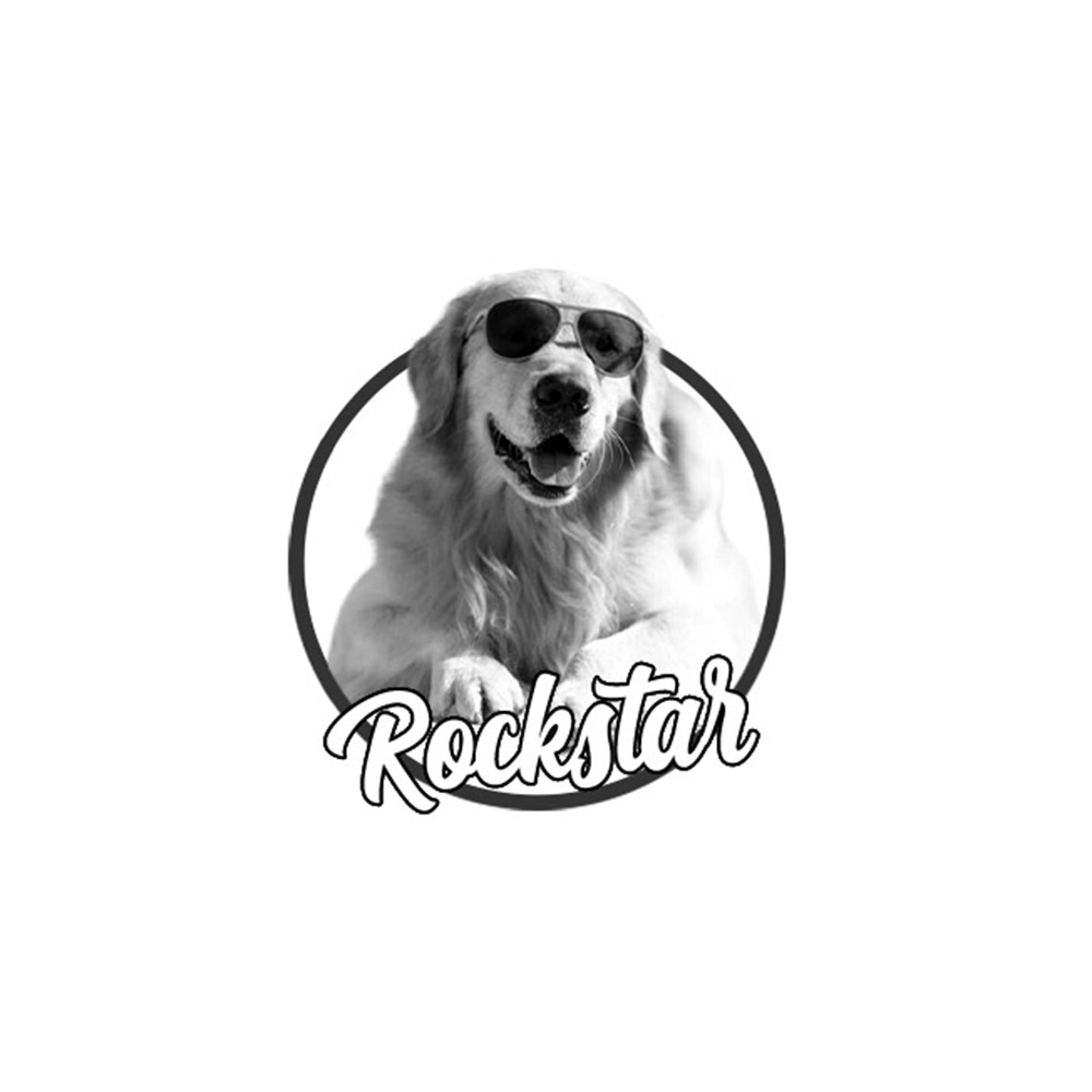 Rockstar Rover Dog Rubber Stamp