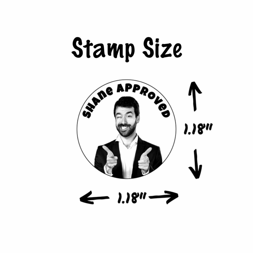 circle of approval custom rubber stamp size